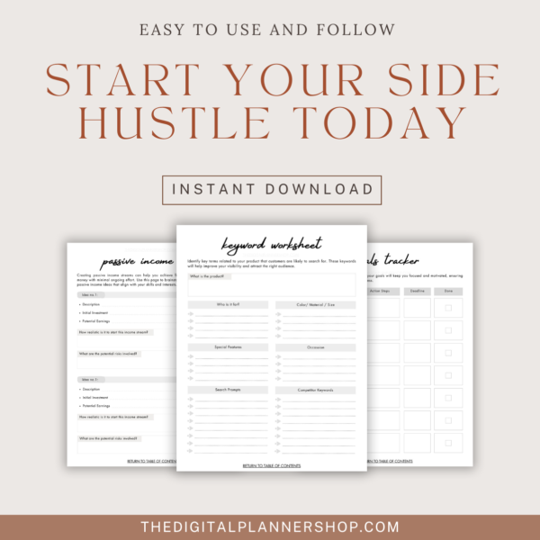 Side Hustle Planner for Women Entrepreneurs - Image 3