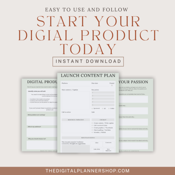 Digital Product Planner for Entrepreneurs