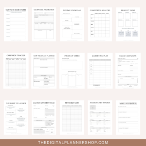 digital product planner for entrepreneurs