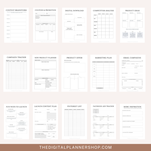 digital product planner for entrepreneurs