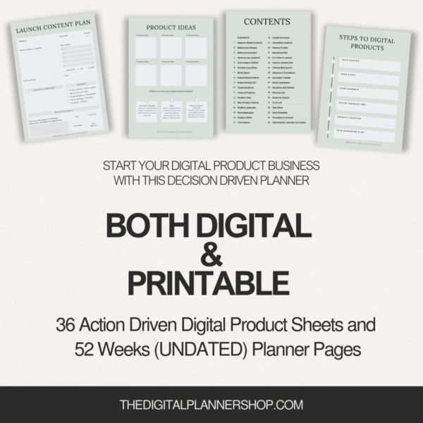 Digital Product Planner - The Decision Based Planner for Online Entrepreneurs - Image 2